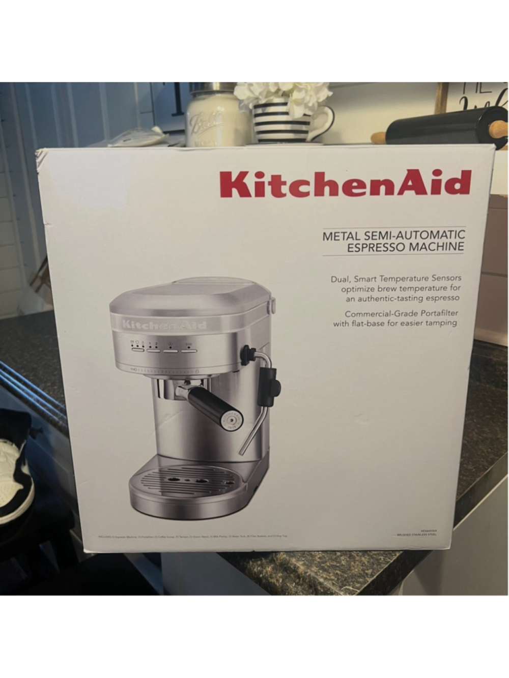New KitchenAid Metal Semi-Automatic Brushed Stainless Steel Espresso Machine